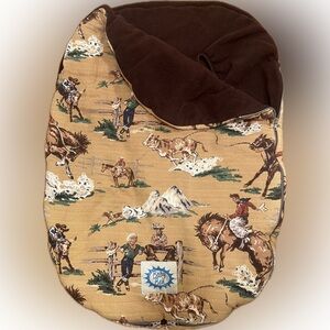 Vintage-Look Baby Ben car seat cover/ bunting bag.